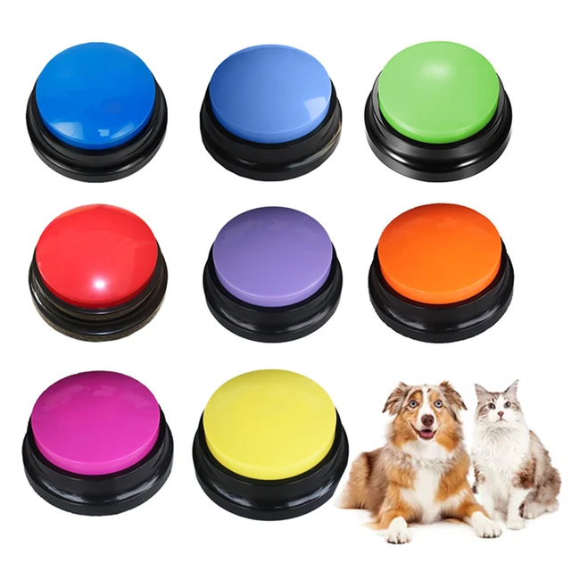 Enregistrable Chien Talking Button Voix Son Interactif Jouet