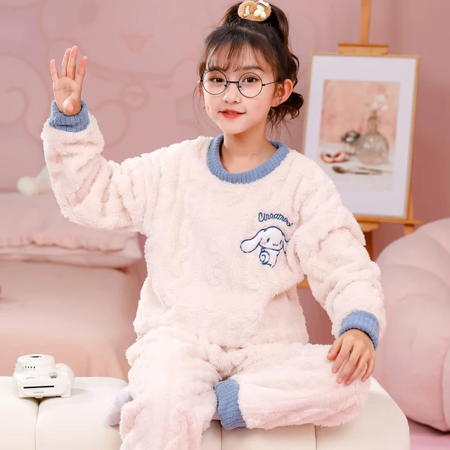 Sanrio Cartoon Kuromi Pajamas Kawaii Anime Cinnamoroll Kids