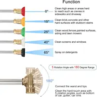 Car Wash Gun Extension Wand Lance For Karcher K2 K3 K4 K5 K7 With Pivoting Coupler Adapter And 5 Nozzles Angle Adjustable 2