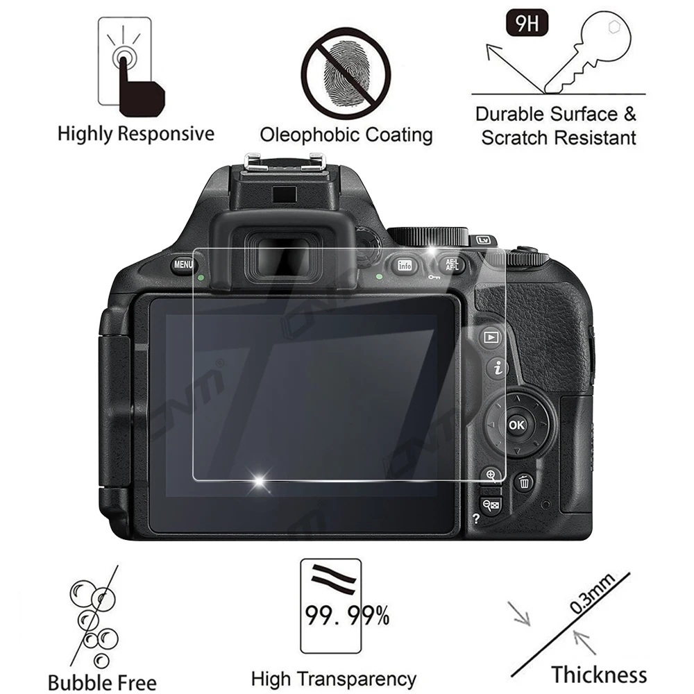 Tempered Glass 2Pack for Nikon D5600 D5300 Camera Display Protector camera display protector