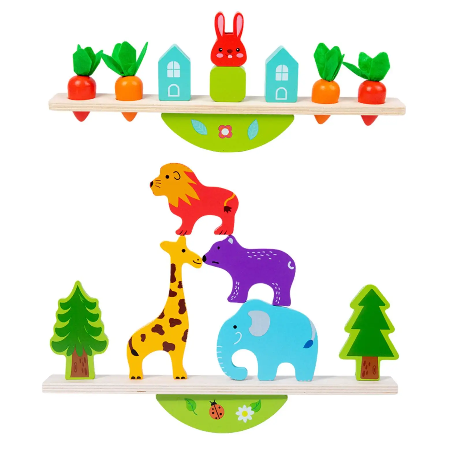 

Wooden Animal Stacking Toys Preschool Learning Activities Balance Game for Birthday Gifts Festival New Year Holiday Boys Girls