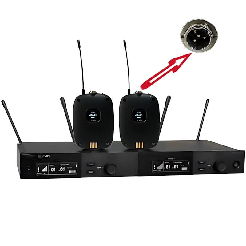 Wireless Microphone Paulkitson Dual Channel SLXD4D/B58 Wireless Handheld Microphone Digital Live Streaming Dynamic Microphone