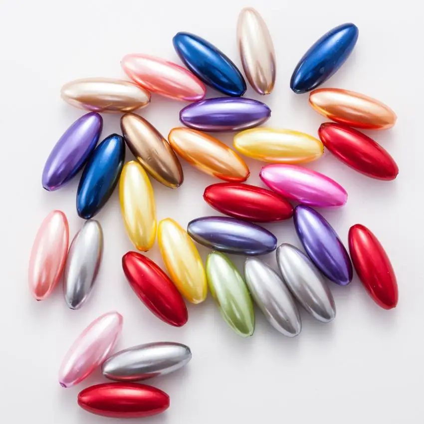 Colorful Beige ABS Imitation Pearl Beads