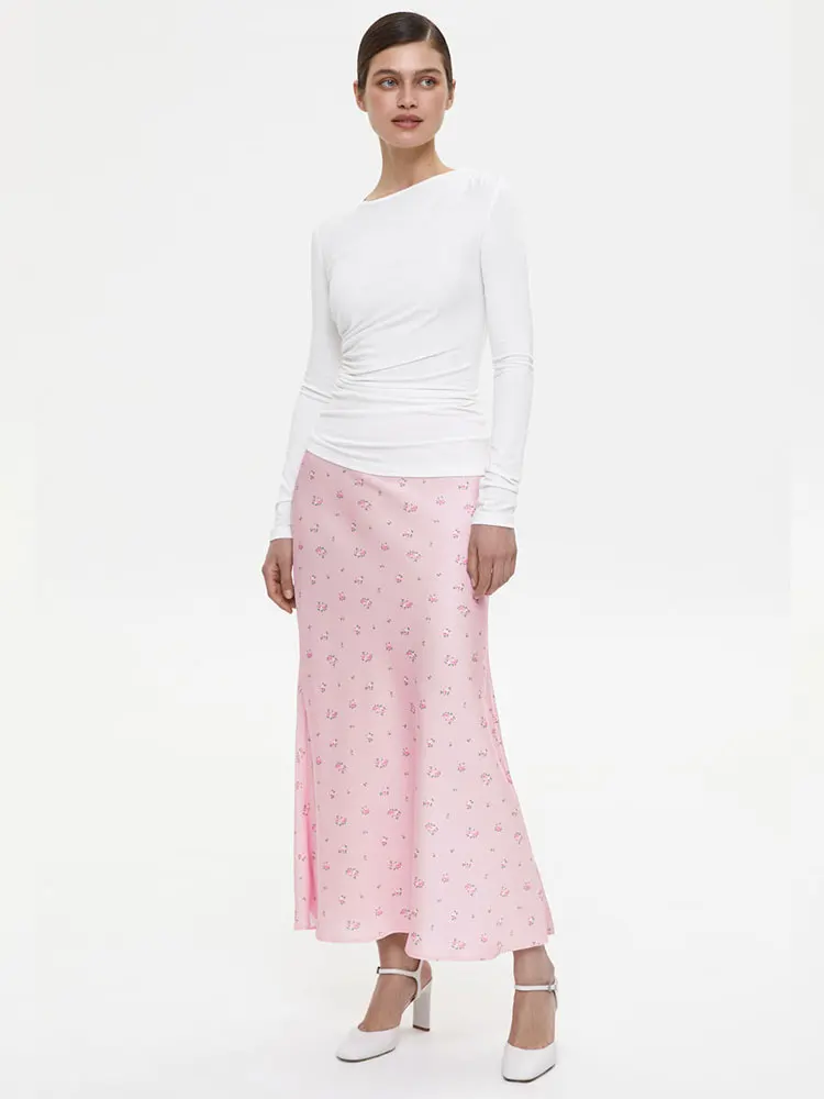 スカート THE LATEST SS25 Longuette skirt (TLW09001T0194ABTP T0001) Thelatest Longuette Skirt - White - Women