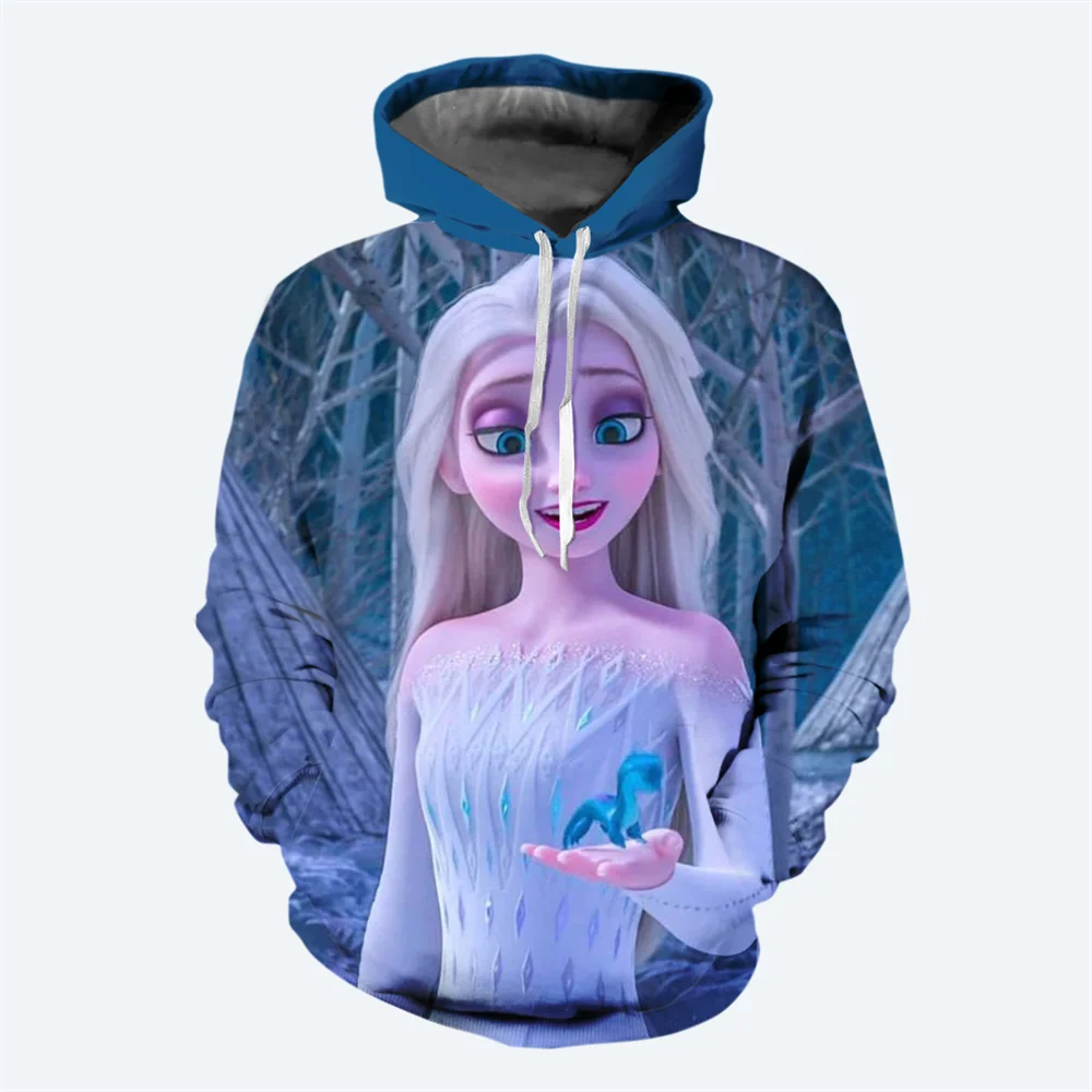 thumbnail image 1 of Sudadera con capucha de estilo nuevo de Anime Frozen Girl con estampado 3D de Elsa, suéter clásico de estilo casual, sudadera con capucha de moda urbana para niños, 1 of 4