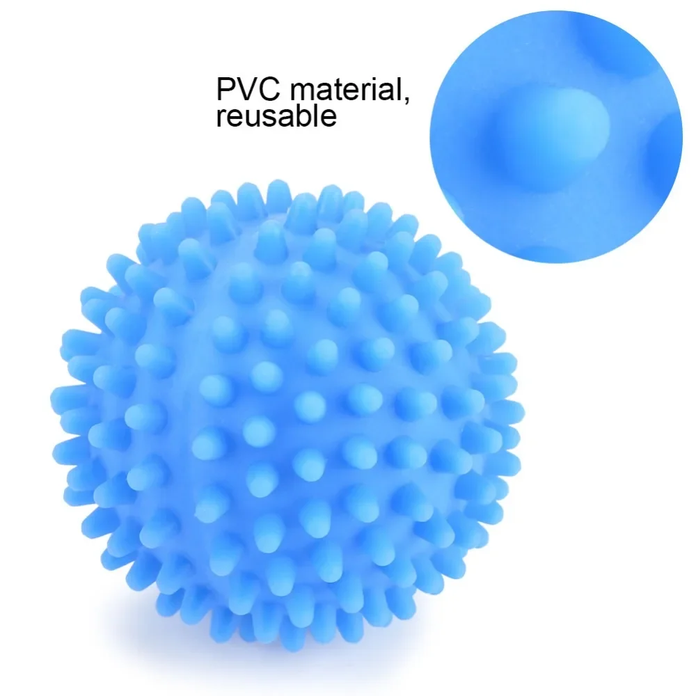 Blue PVC Reusable Dryer Balls 4pcs/Set Laundry Ball Washing Drying Fabric Softener Ball For Home Clothes Cleaning Tools Laundry Ball