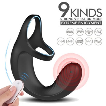 Wireless Testicle Massager Vibrator Sex Toys for Men Chastity Cage Cock Ring Silicone Anal Vibrator Masturbator for Men Sex Toys 2