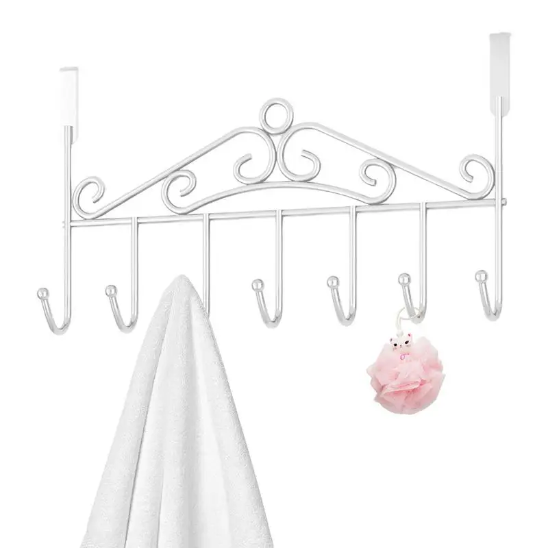 

Hooks Over The Door 7 Hooks Home Bathroom Organizer Rack Clothes Coat Hat Towel Hanger Bathroom Kitchen Accessories