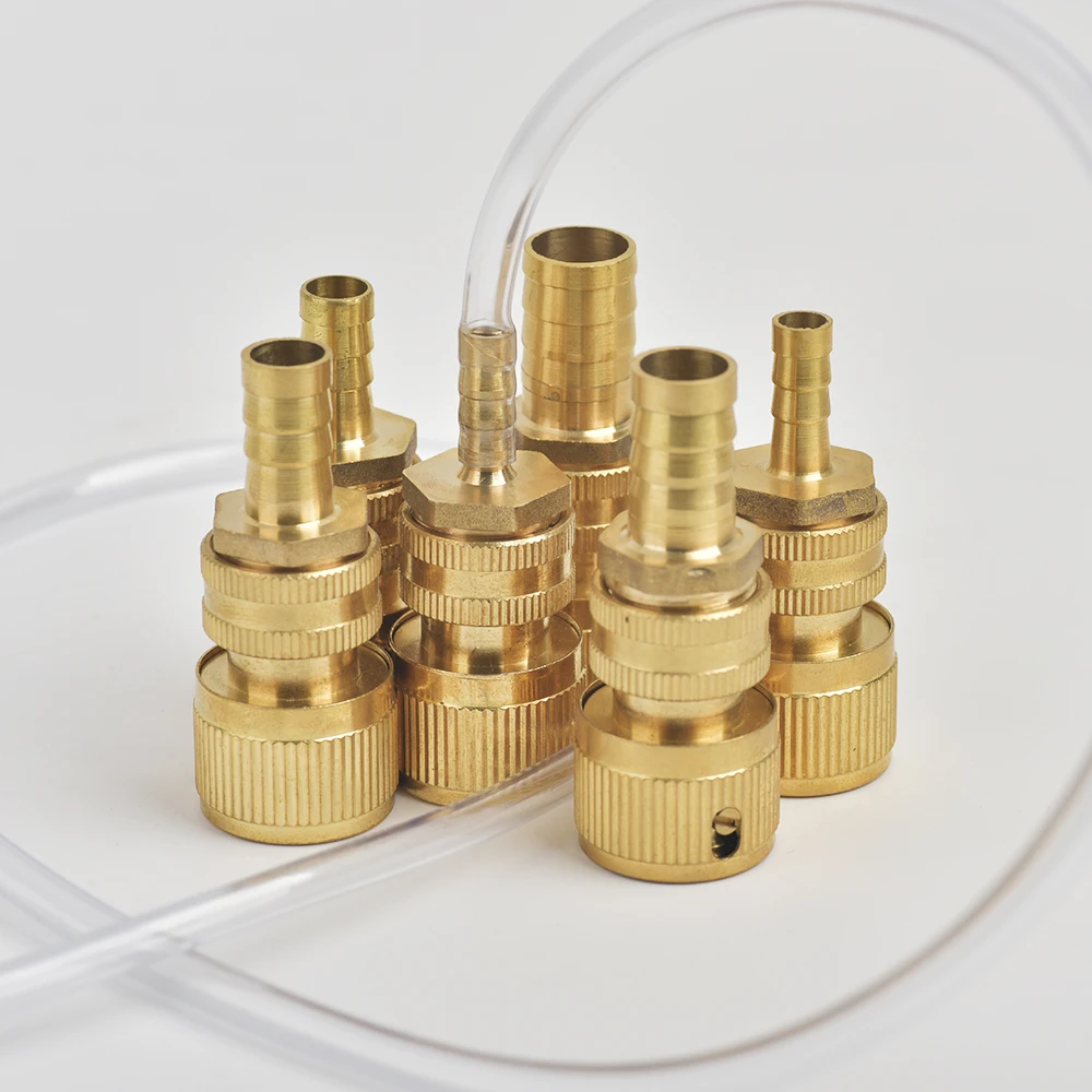 Brass Barb Hose Adapter for Garden Irrigation - Quick Connect Male and Female Fitting, 6/8/10/12/14/16/19/25mm Sizes Available 3