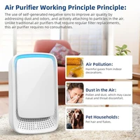 Mini purificateur d'air Portable, désodorisant, ioniseur négatif, purificateur d'air pour la maison et le bureau, pour animaux de compagnie, fumeurs, toilettes, pièce unique 4