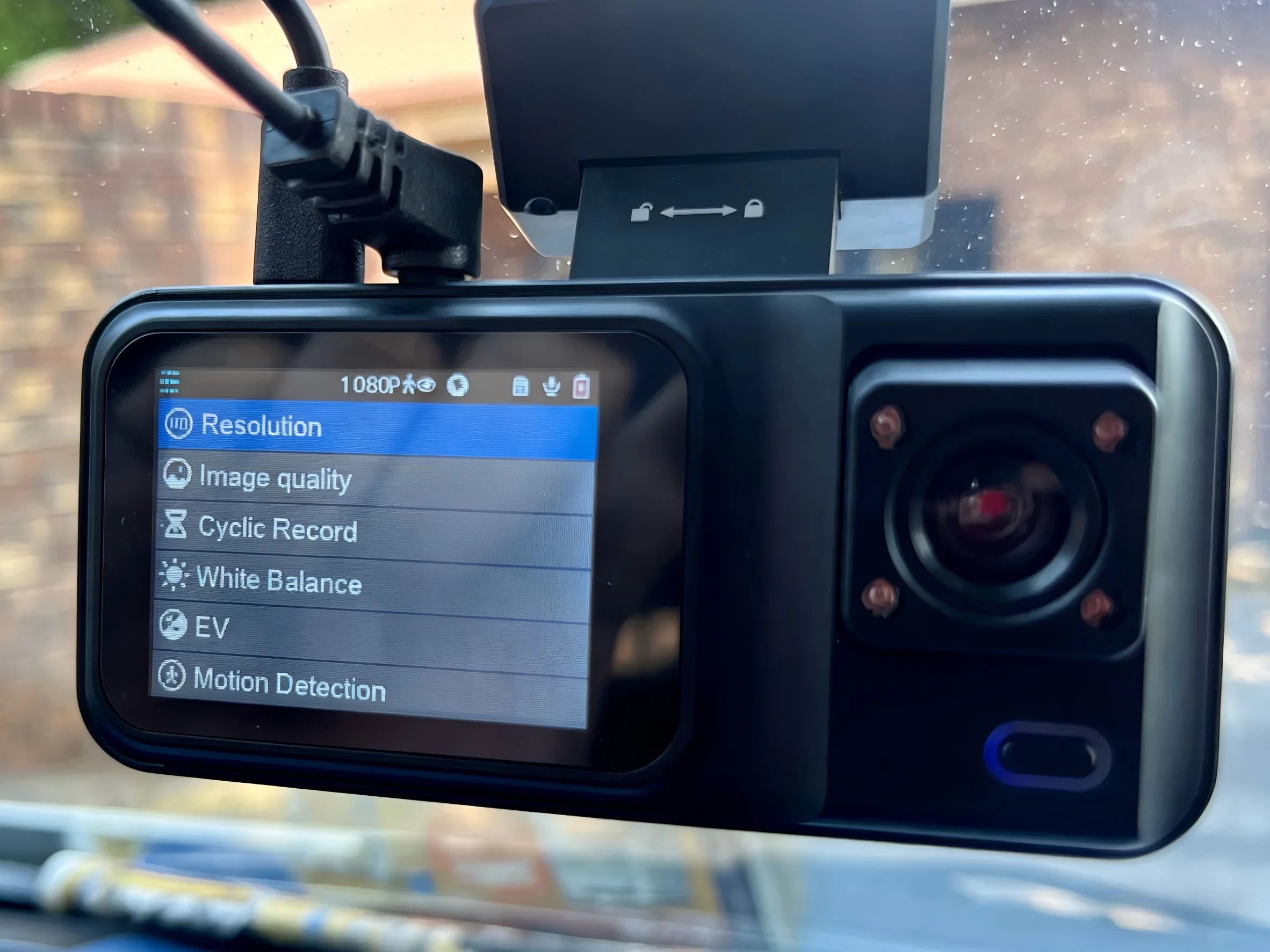 3-Kanal 1080P WLAN Auto-DVR Dashcam Vorne Hinten Innen Dreifach-Videorekorder Nachtsicht Endlosaufzeichnung Black Box – Detail 12