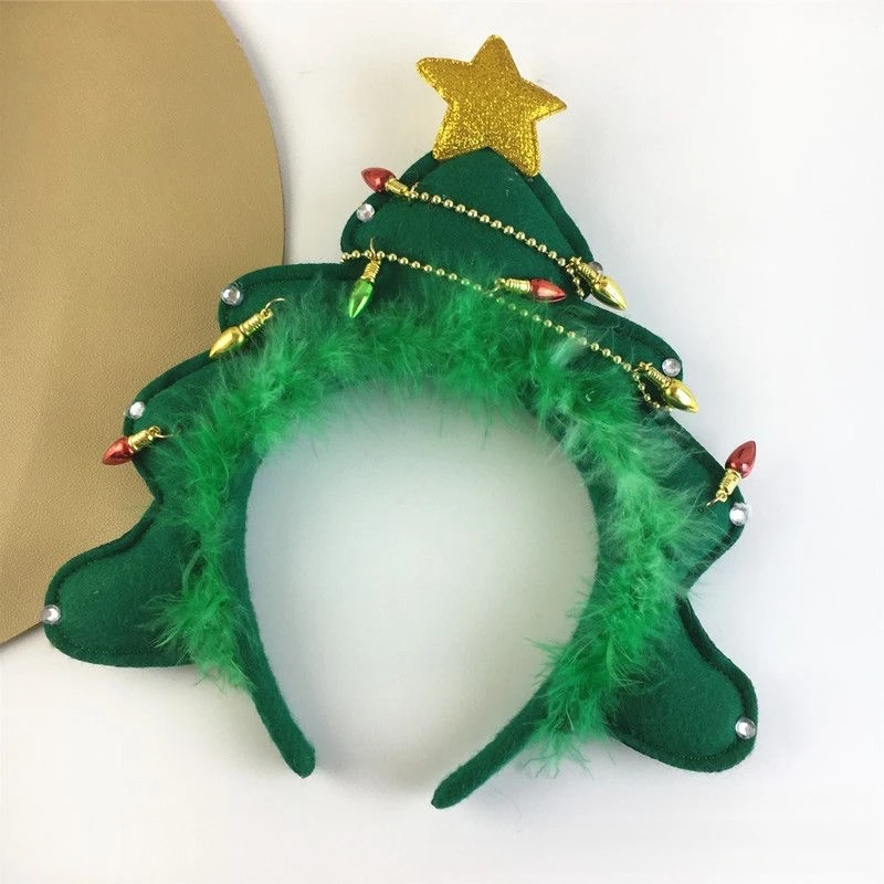 1PC Christmas hair accessories, funny Christmas tree headbands, party gift headbands