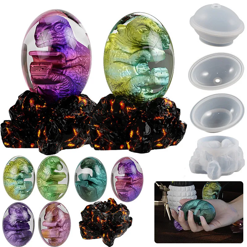 Mini Size Dragon Egg Fondant Epoxy Resin Silicone Casting Molds Jewelry  Keychain Pendants