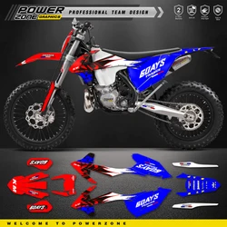 PowerZone Custom Team Graphics Backgrounds Decals For 3M Stickers For KTM SX SXF MX 16-18 EXC XCW Enduro 17-19 125 to 500cc 02