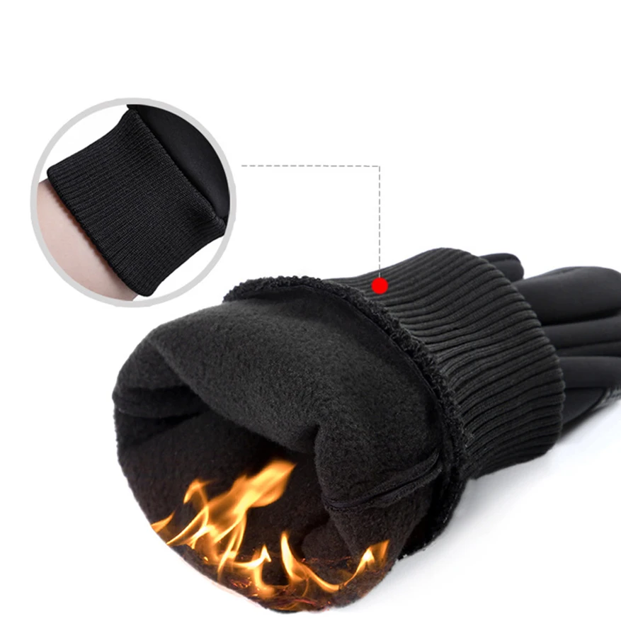 Waterproof Windproof Thermal Adding Velvet Touchscreen Anti Slip Bicycle Cycling Sports Bike Outdoor Player Field Soccer Gloves 2