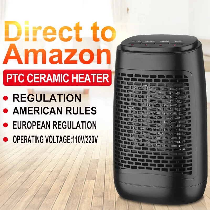 

New 110V 220V Electric Heater Cartoon Mini Heater Desktop Heating Fan Fast Heat Desktop Heating Silent Heater Heating Tool