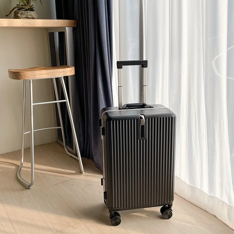 PLUENLI Women's Luggage Good-looking Aluminum Frame Luggage Trolley Case Universal Wheel Boarding Password Suitcase
