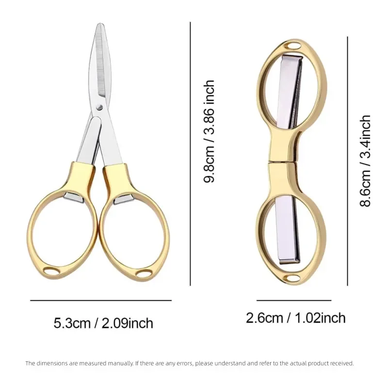 Folding Scissors, 4Pcs Stainless Steel Small Scissors Pocket Portable  Foldable Travel Scissors Tiny Mini Craft Cutter 4 Pcs