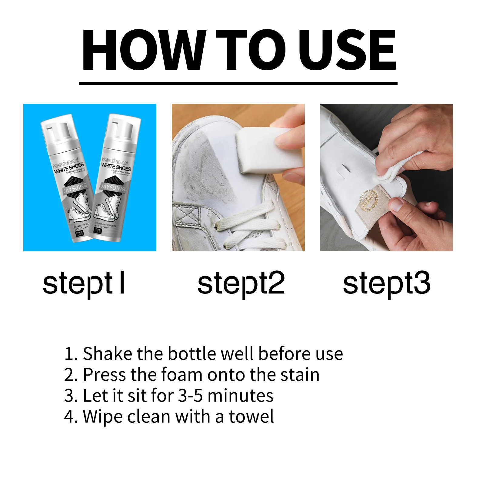 White Shoe Stain Whitening Cleaner Shoes Whitening Cleansing Agent for Sports Shoes Plimsolls Bottes SAL99