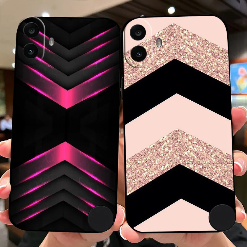 Floral Black Silicone Protective Bumper Case - Soft TPU Cover