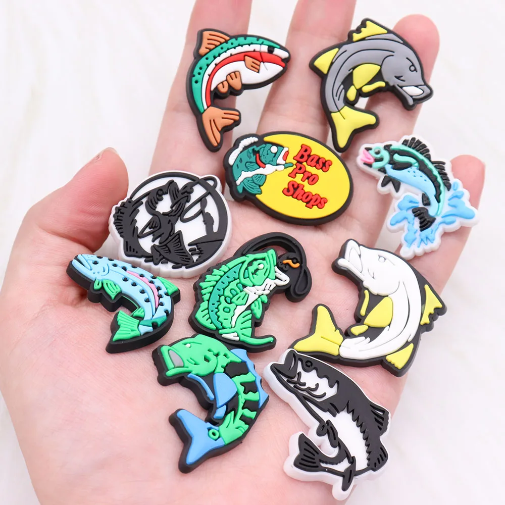 

New 1pcs Fish Shoes Accessories Boys Girls Garden Sandals Buckle Decorations For Croc Jibz Charm Party Present