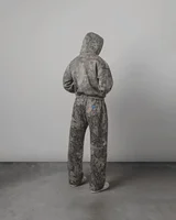 Hip Hop Oversized Camo Hoodies 2 Piece Set Retro Camouflage Pattern Y2K Tracksuit Men New Street Sweatshirts Clothes for Men 2