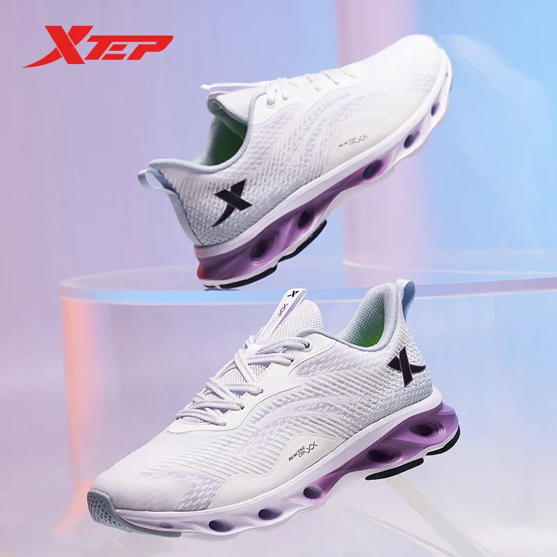 Running Shoes Women Sneakers Xtep Reactive Coil Women Running Shoes Shock Absorption Sports Shoes Female Casual Light Weight Women's Sneaker 879118110076