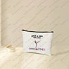 1 pc just a who love Gymnastics pattern Makeup Bag, Gymnastics Gifts,Girls Gymnastics Cosmetic Bag 1