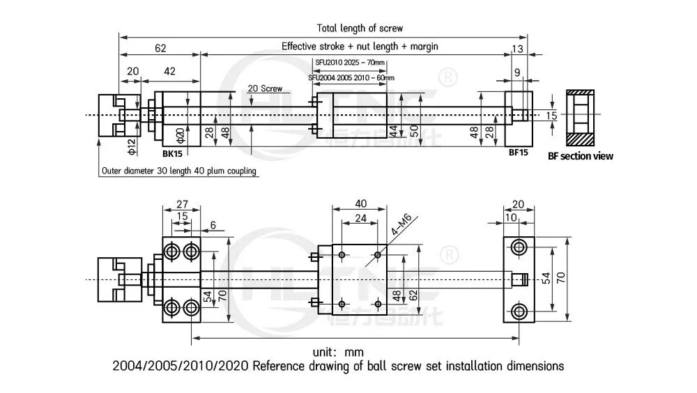 EU warehouse Ball screw SFU1605 / SFU1610 300mm-1600mm end machined with BK12 BF12 + DSG16H + coupling + HM12-57 mount for cnc Pneumatic Parts