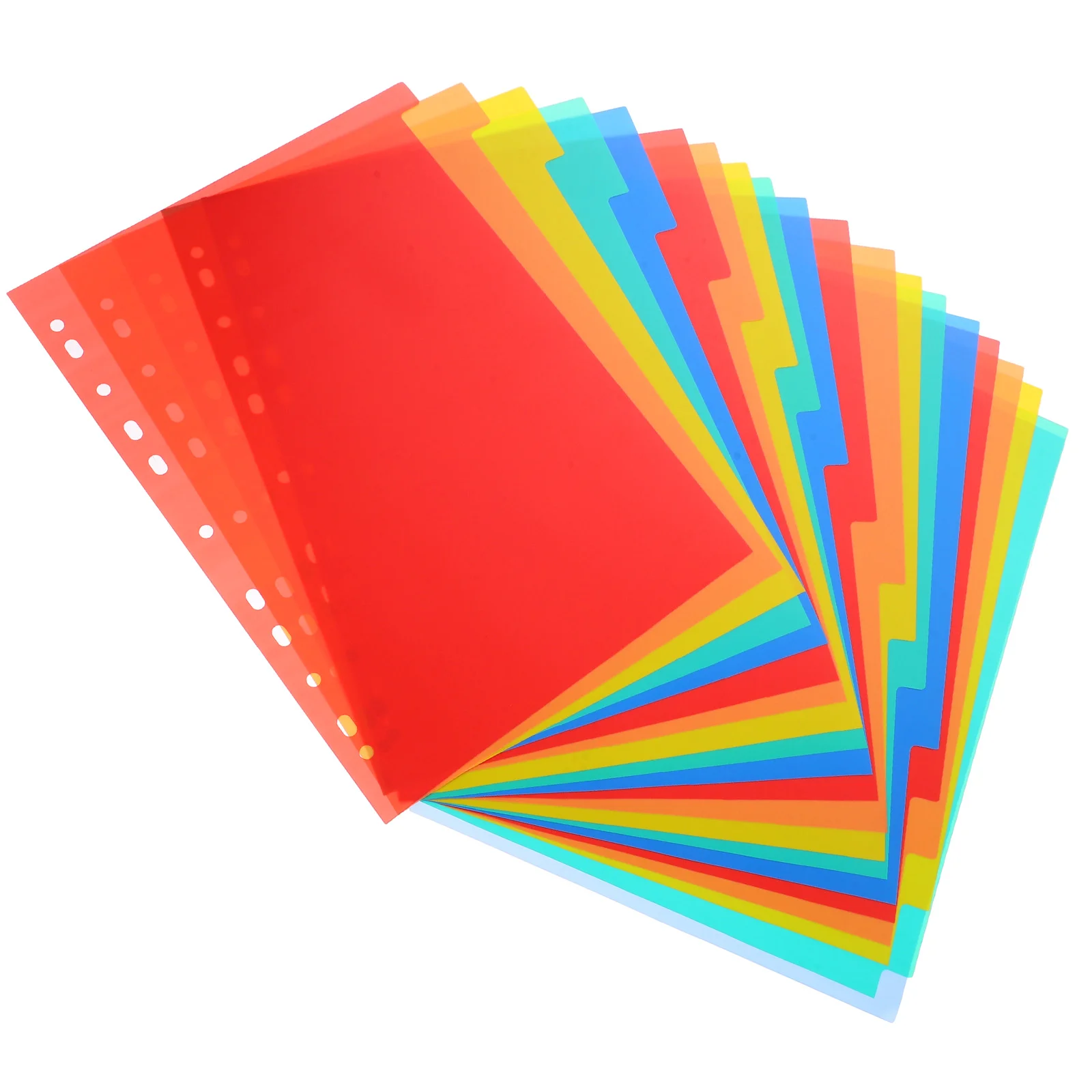 1 Set of Dividers for Binder A4 Dividers Loose-leaf Page Markers Punched Binder Notepad Markers