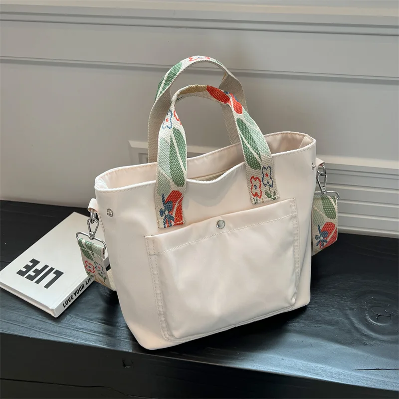 

New Women's Tote Bag Fashion Waterproof Wide Shoulder Strap Commuter Bag Student Classroom Handbag Large Capacity Mommy Bag