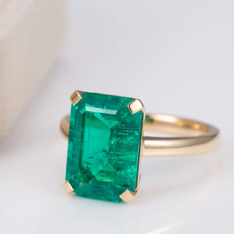 RUIF Custom Classical Design Lab Grown Emerald 9k 10k 14k 18k Rings for Women High Jewelry Easy to All-match 1 RUIF Custom Classical Design Lab Grown Emerald 9k 10k 14k 18k Rings for Women High Jewelry Easy to All-match