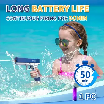Automatic Water Gun Pistol Electric Portable Guns Children Pool Beach Outdoor games Fight Shooting Squirt Toys for Boys Kid 4
