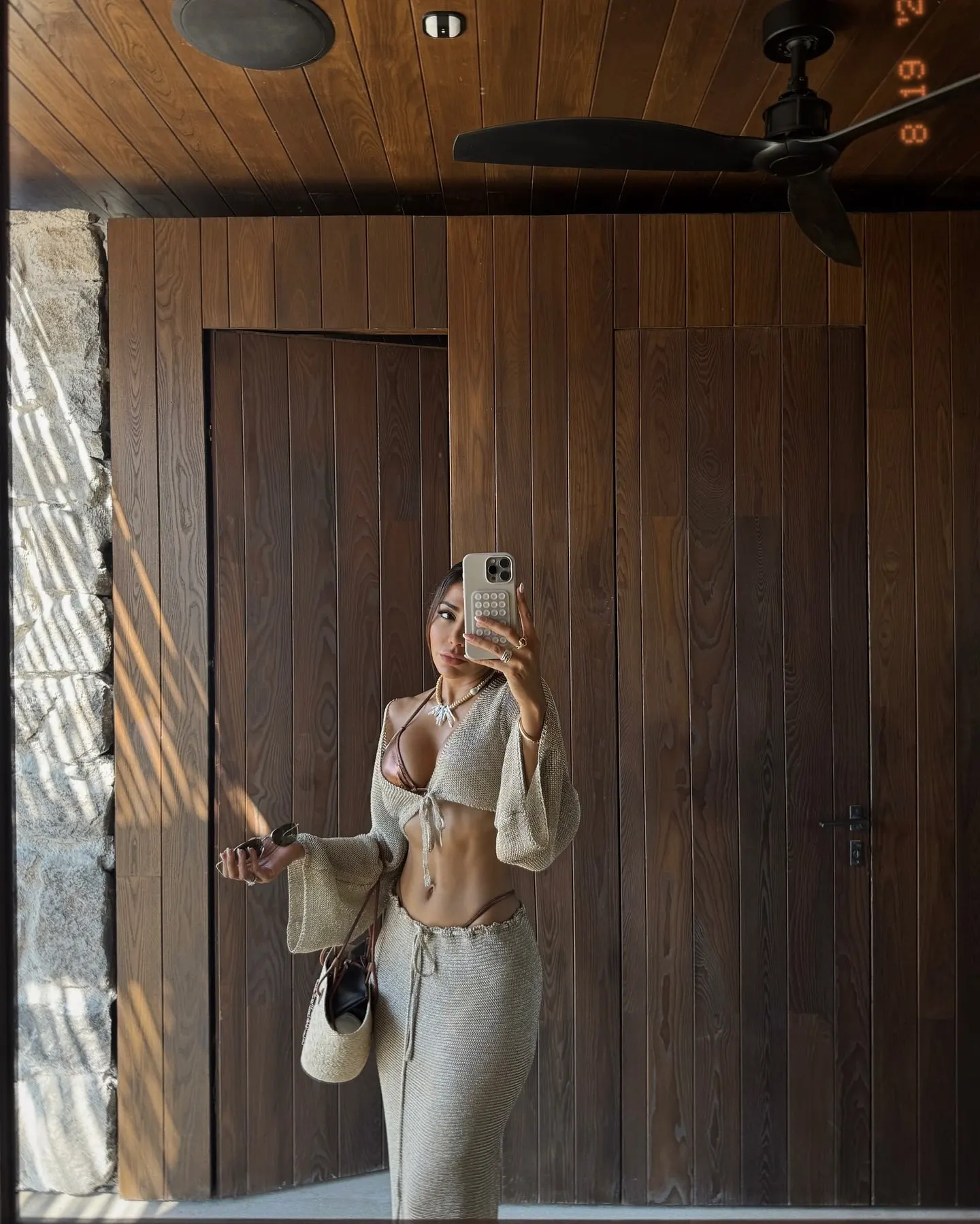 Rhianna Bell Sleeve Lace-Up Resort Wear Set photo review