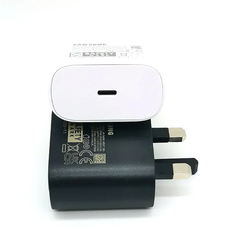 For Samsung 25W UK Plug Super Fast Charger Adapter for Galaxy Z Flip Fold 6 5 4 3 2 S24 S23 S22 S21 S20 Ultra FE A15 A25 A35 A55