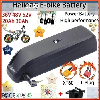 🛒 ❕ = 36V 48V 52V Per Motore Elettrico Mountain Bike Hailong Batteria Con BMS 20Ah 30Ah, per Bafang BBS02 BBS03 BBSHD 750W 1000W Ebik