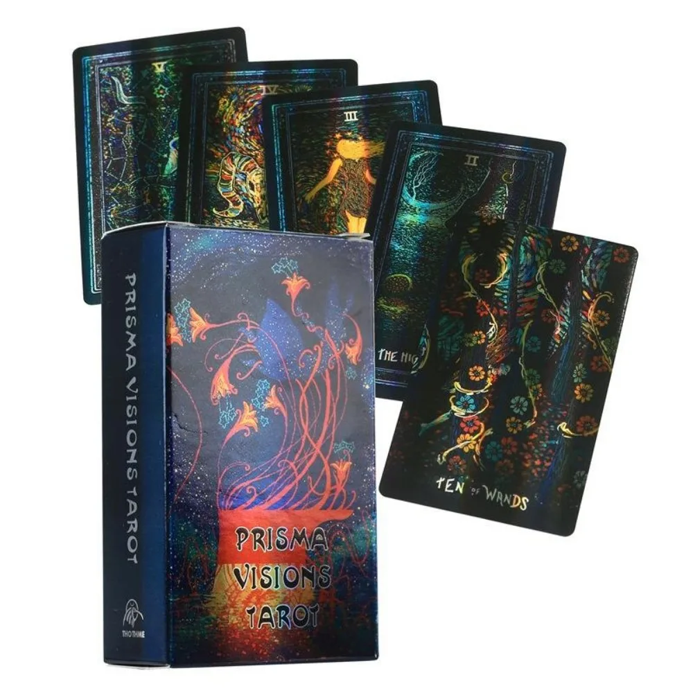 

10.3*6cm Laser Prisma Visions Tarot Laser Prisma Visions Tarot 78 Pcs Cards