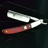 4pcs/set High Quality S45C High Carbon Steel Straight Edge Razor sharp already Manual Shaving Knife Sandalwood Handle For Man 3