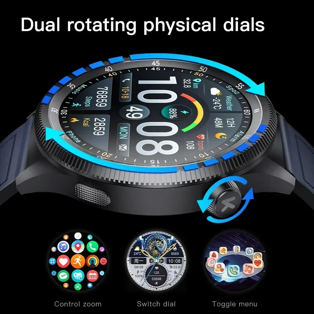 Watch Gear GT3 Smartwatch with Rotating Crowns, AMOLED