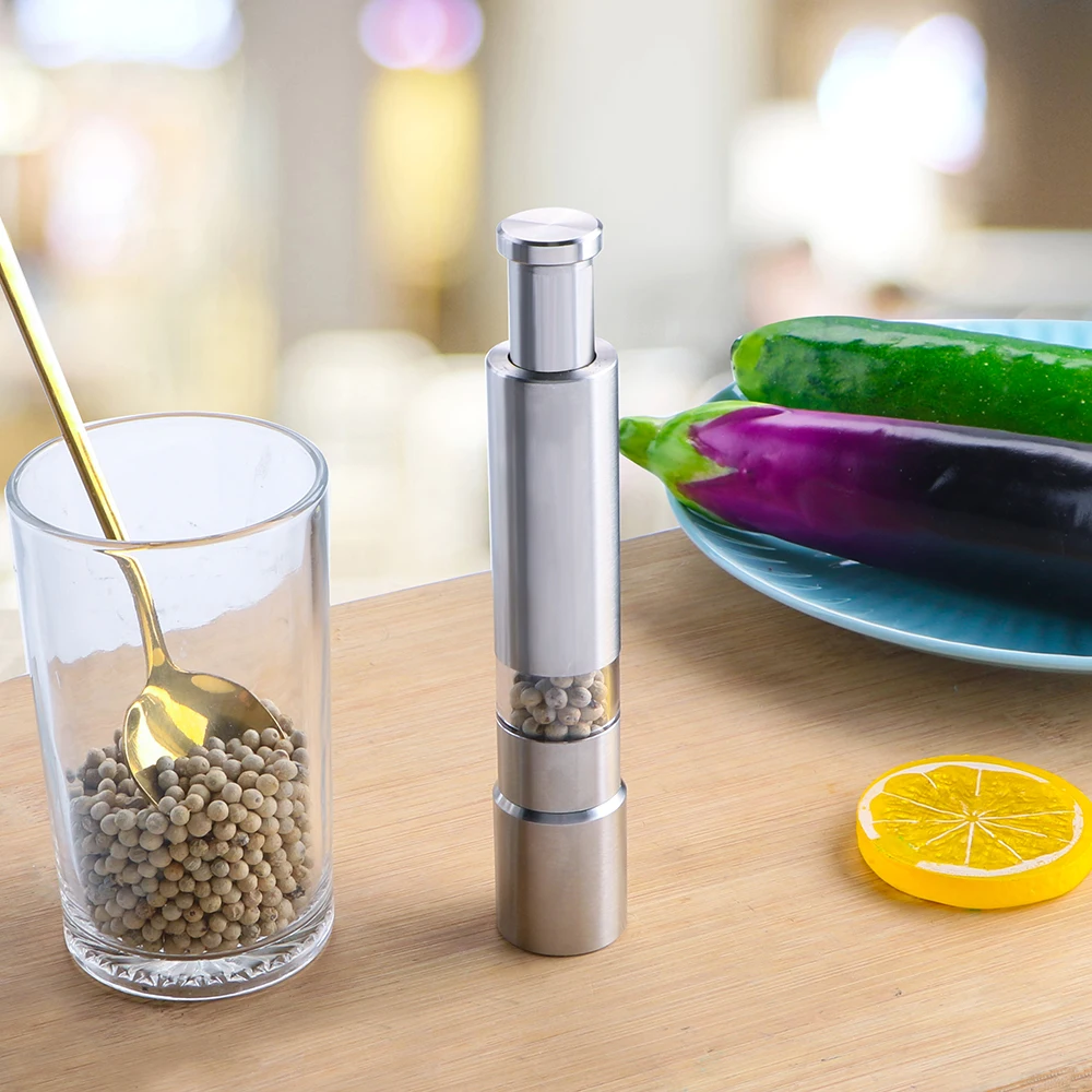 Home Kitchen Tool Salt Pepper Spice Sauce Grinder Seasoning Grinding Manual Stainless Steel Pepper Mill Kitchen Accessories