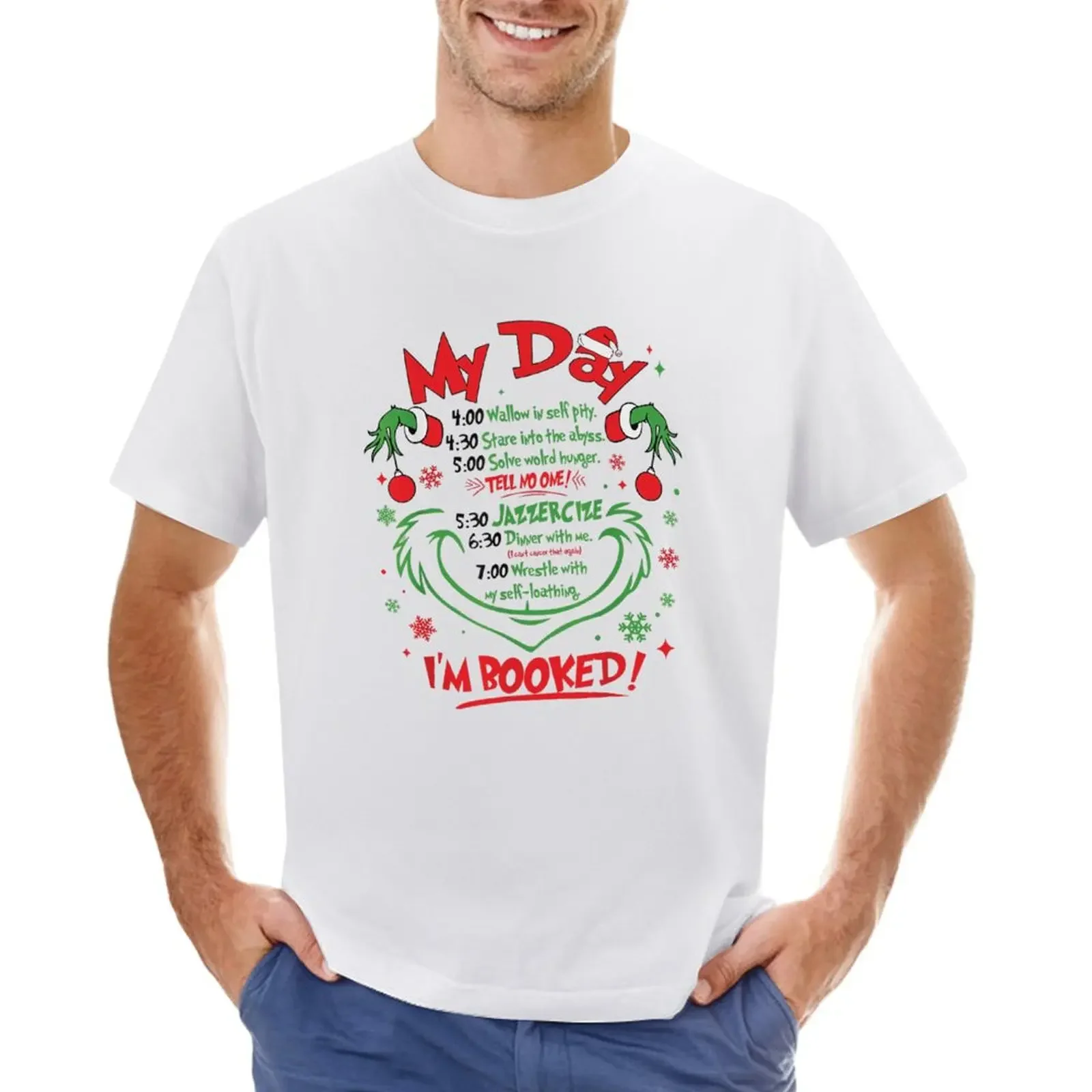 

Funny My Day Schedule T-shirt aesthetic clothes heavyweights Short sleeve tee hippie clothes clothes for men