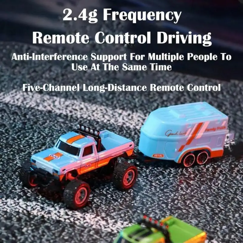 Small Gift 1:64 Speed Mini Off-Road Remote Control Car Alloy Cool Lighting Shock Absorption Children's Desktop Competition Toy 5