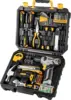 Caja Herramientas Completa con Destornillador Electrico/Taladro con bateria de 8V, Maletin de 126 Piezas, Caja profesional