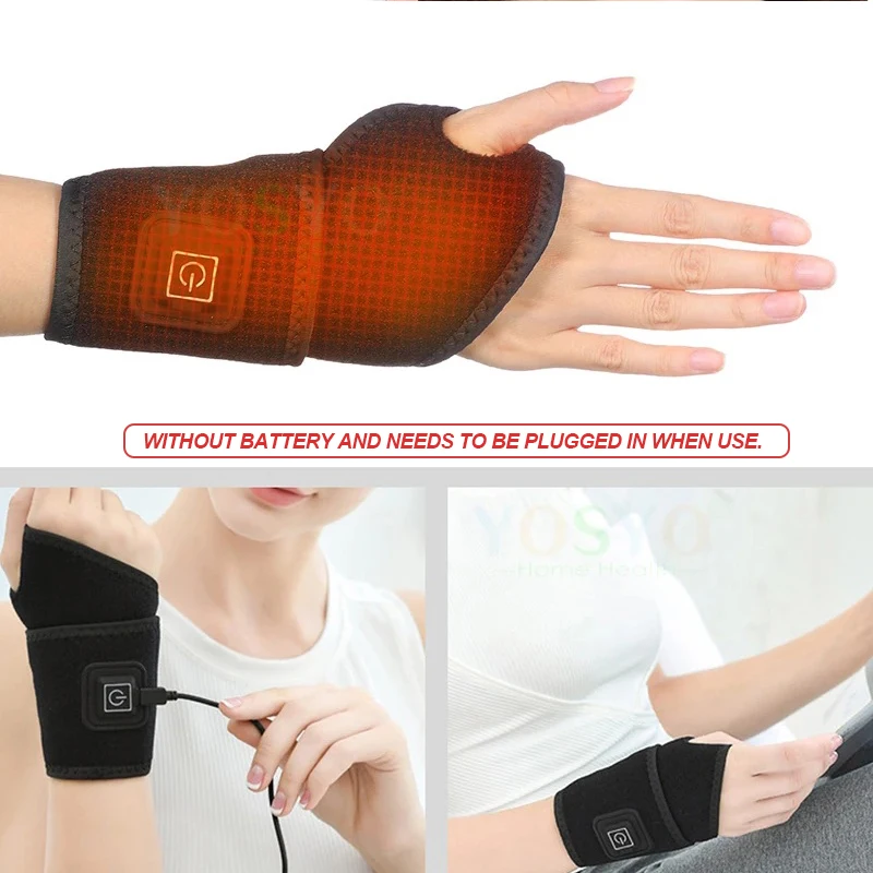 Electrically Heated Wrist Support sleeve Adjustable Wrist guard Breathable Black Strap Sports and Hand Joint Protection Tool BEST SELLERS