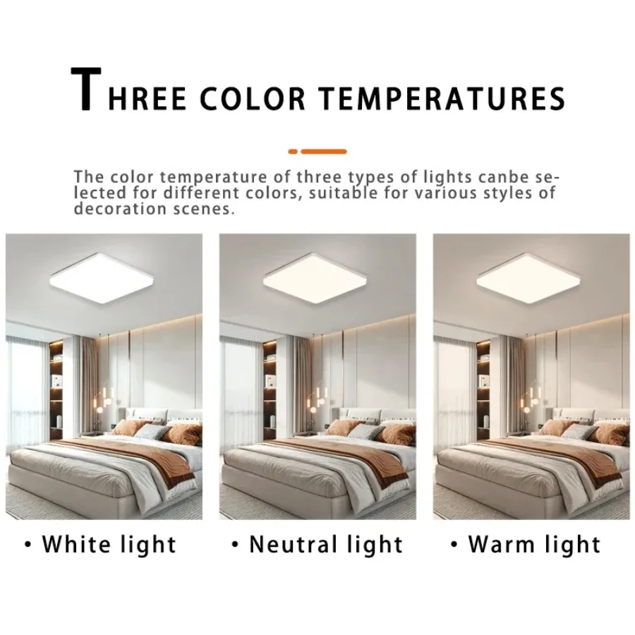 Square Energy-saving LED Ceiling Light Highlight 48W 36W 24W 18W 85-265V Living Room Sf7d37ffa65a6415c997cba6f1c87195cy
