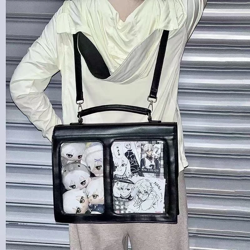 Sweet-Edge Utility-Rucksack, Harajuku DIY Itabag Transparent, Studenten-Pendler-Aktentasche, Modische Vielseitige Umhängetasche – Detail 7