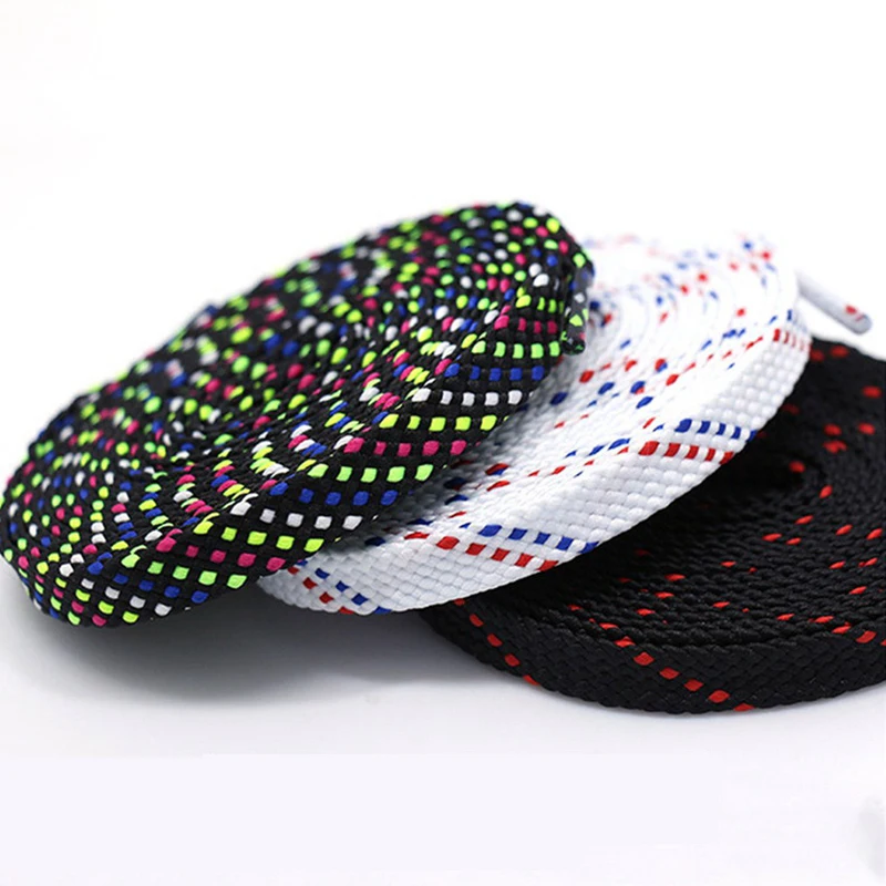 Neue Schnürsenkel für Sneakers, flache Schnürsenkel, Original-Twill, zweifarbiges Muster, hochwertige bunte Schnürsenkel, sportlicher Unisex-Schnürsenkel
