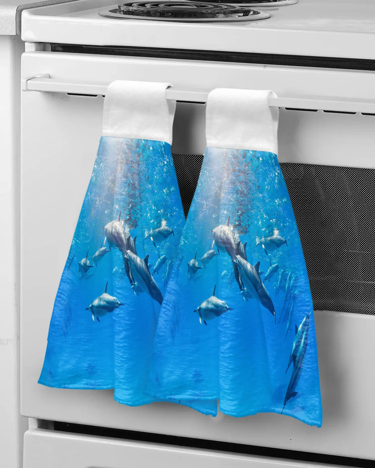 

Полотенце для рук Sea Life Dolphin, Товары для ванной комнаты, мягкое впитывающее полотенце, кухонные аксессуары, чистящие полотенца