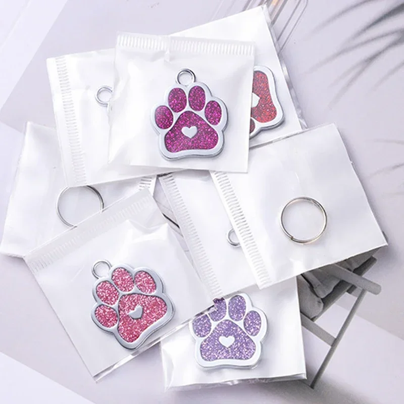 Pet id tags Love Claw Pet Dog Tag Personalized Free Engraving Cat Puppy Name ID Tags Anti-Lost Keychain Dog Chain Accessories