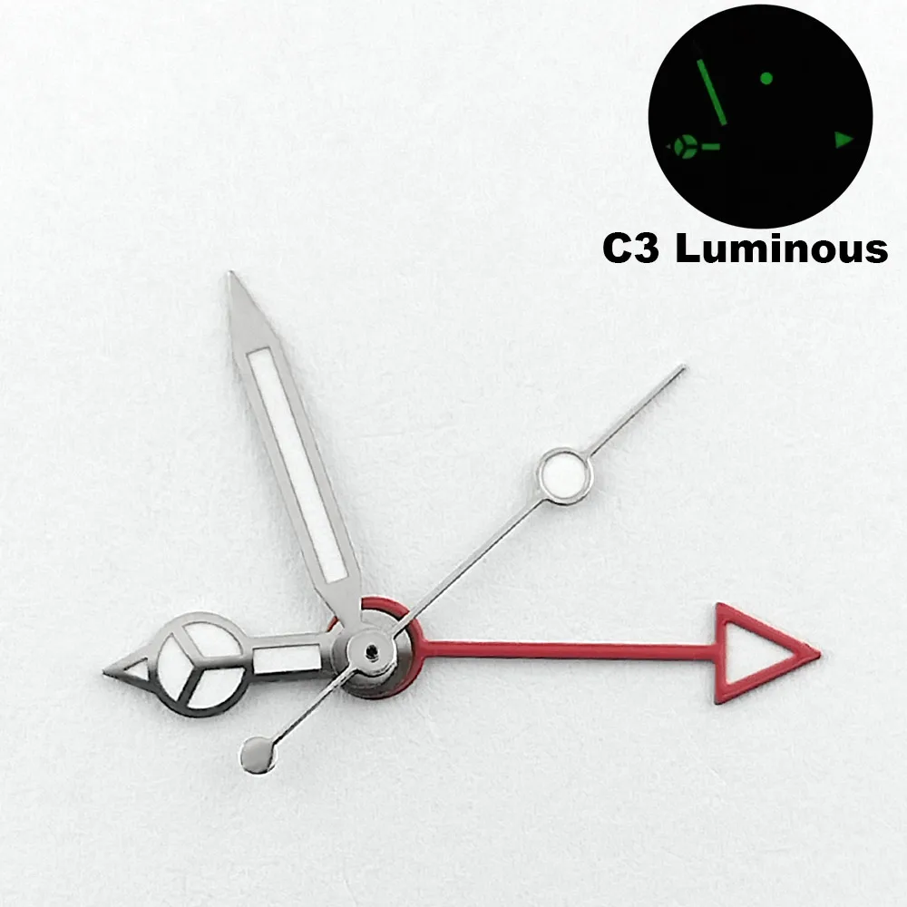Elegant Multi-Color Luminous Watch Hands - Silver, Black & Rose Gold Accents